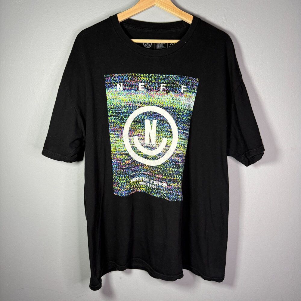 Neff Headwear Black Graphic Logo T-Shirt Men's XL Since 2002 Skate Streetwear
